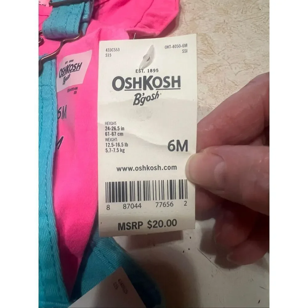 Oshkosh  Baby Bundle skort & Rompers Sz 6 Months NWT